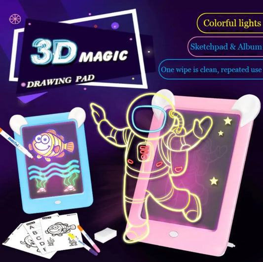 3D Magic Board Light Up Drawing Pad
