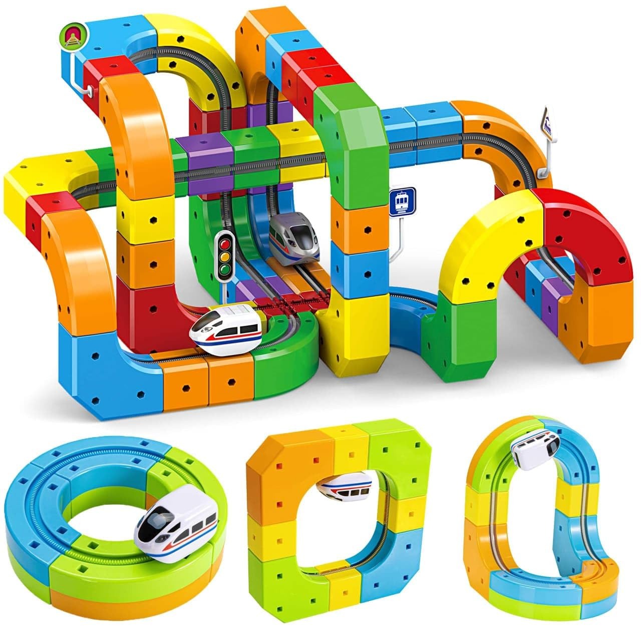 MagTrack Builder – Magnetic STEM Track Set - 67 Pcs