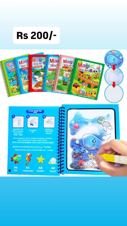 Magic Water Book Painting Drawing Coloring Board Book Doodle & Magic Water Pen