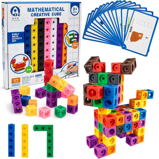 Mathematical Snap Cube Building Blocks – 117 pieces
