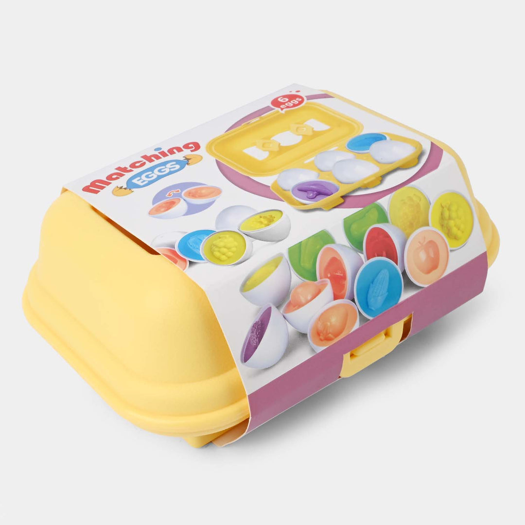 Shape Matching Eggs For Color Recognition - 6 Pieces