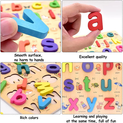 Wooden 3D Small Alphabets Sorting Boards