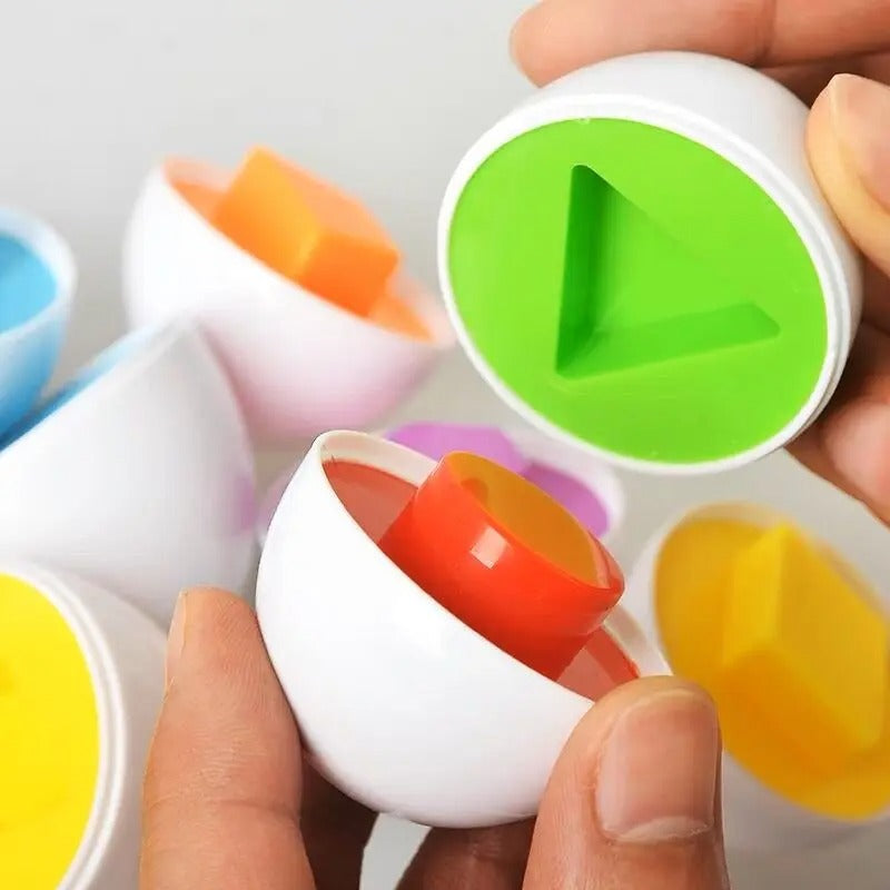 Shape Matching Eggs For Color Recognition - 6 Pieces