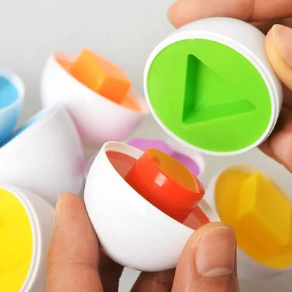 Shape Matching Eggs For Color Recognition - 6 Pieces