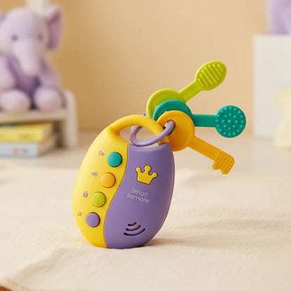 Huanger Smart Remote Car Keys Teether Toy with Light & Music Baby