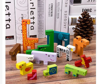 Wooden Animal Creative Challenge Jigsaw Puzzle Board