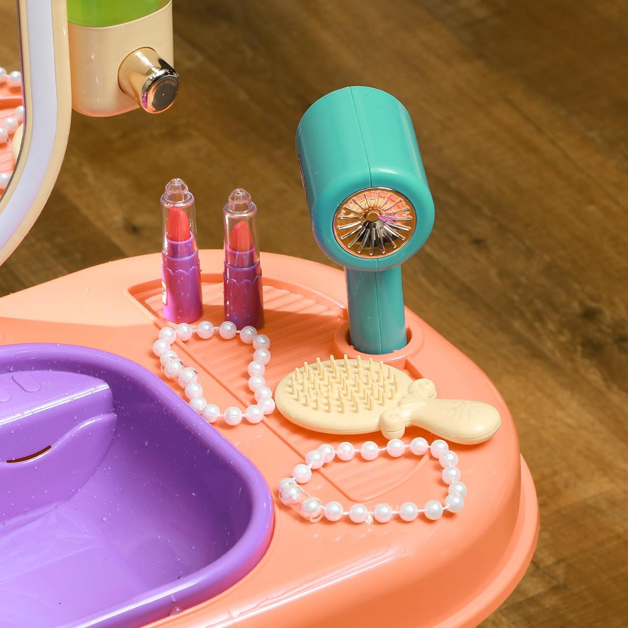 Vanity Dresser Little Beautician Interactive Playset – Smart Simulation Sink with Lights, Music, and Intelligent Sensor Faucet