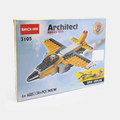 Architect Airplane Building Construction Blocks 3-in-1 (130 Pieces)
