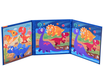 Dinosaur 2 in 1 Magnetic Puzzle Book