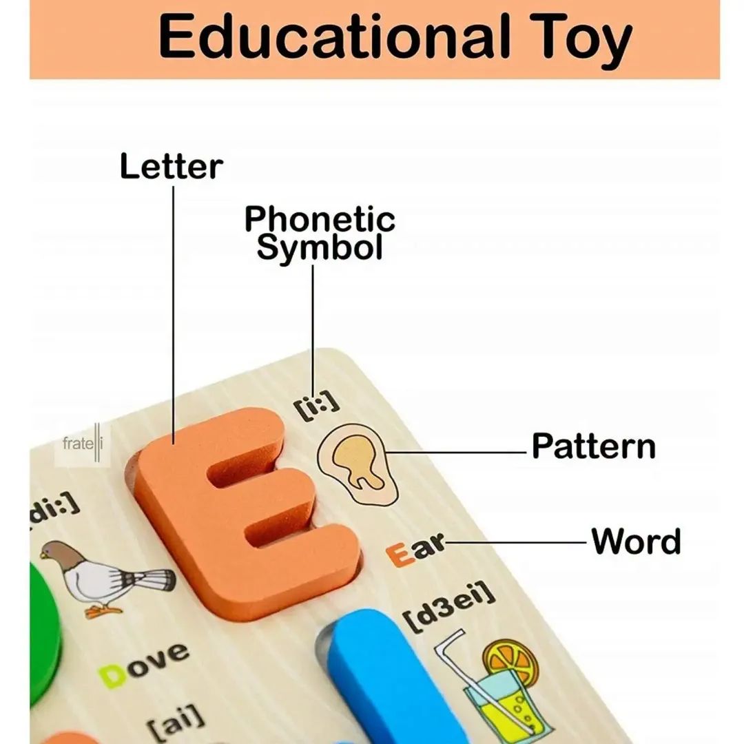Wooden 3D Capital Alphabets Sorting Boards