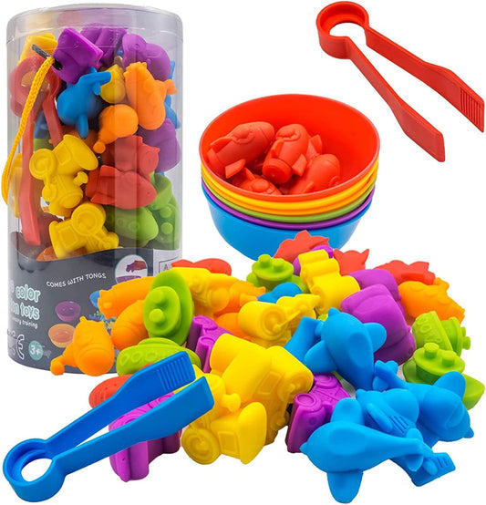 Colorful Counting Transport with Matching Cups – Sort, Count & Color Recognition Learning Toy
