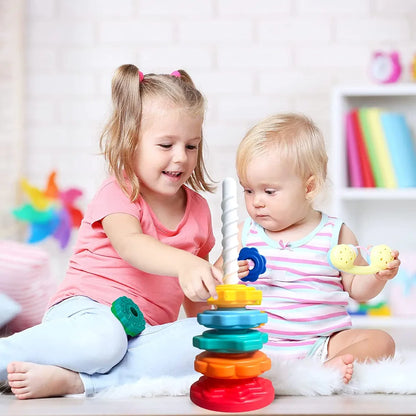 Rainbow Rotating Spin Stacking Tower