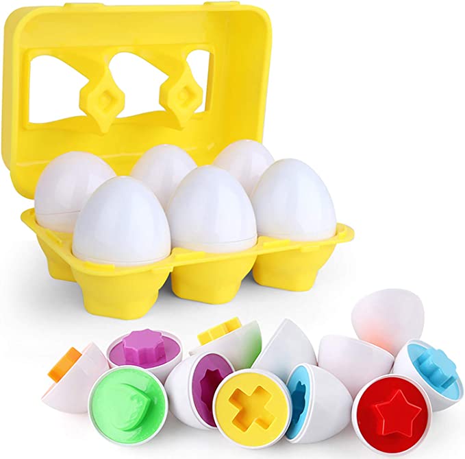 Shape Matching Eggs For Color Recognition - 6 Pieces