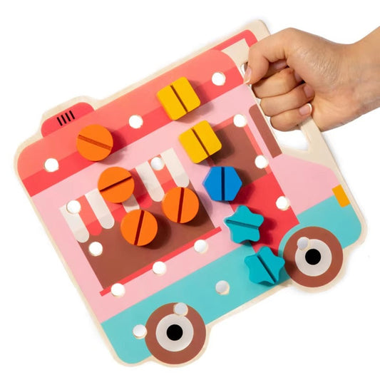 Wooden Shape Screw Game with Pattern Making