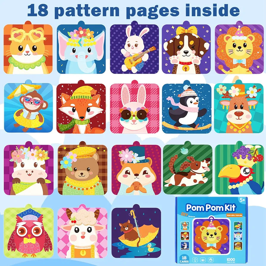 DIY Pom Pom Art Craft Kit for Kids