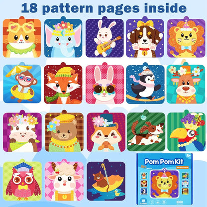 DIY Pom Pom Art Craft Kit for Kids