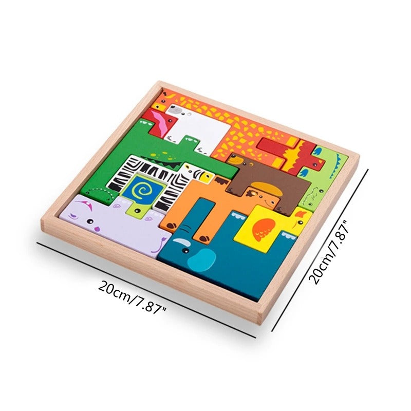 Wooden Animal Creative Challenge Jigsaw Puzzle Board