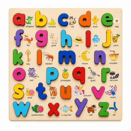 Wooden 3D Small Alphabets Sorting Boards