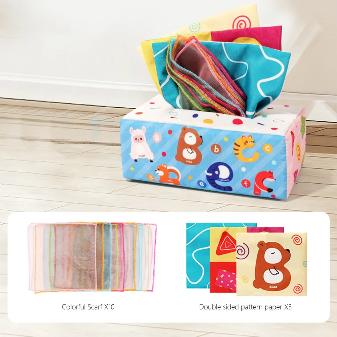 Baby Sensory Tissue Box Toy