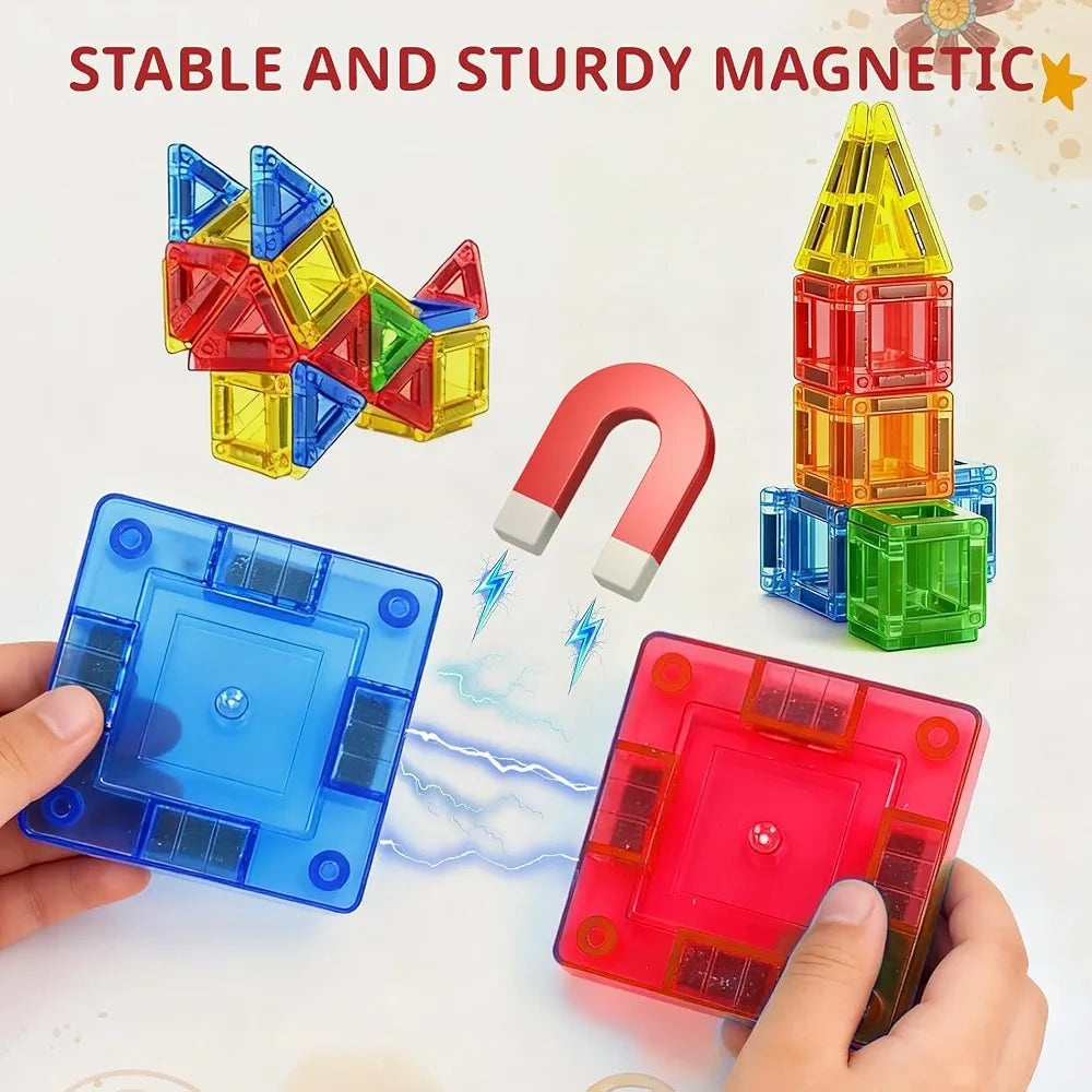 Mini Travel Magnetic Tile Blocks Set 30 Pieces