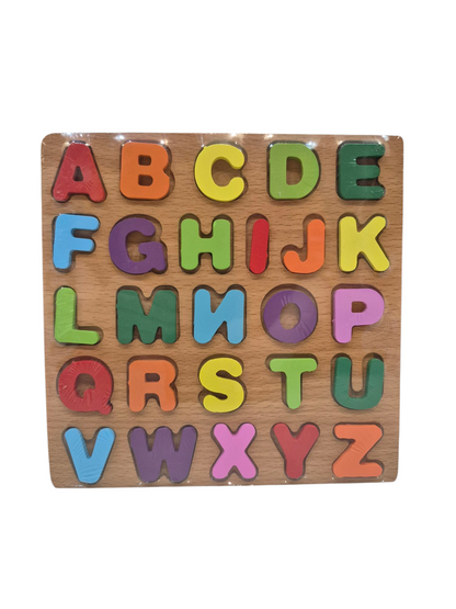 Capital Letters Wooden 3D Learning Mini Puzzle Board