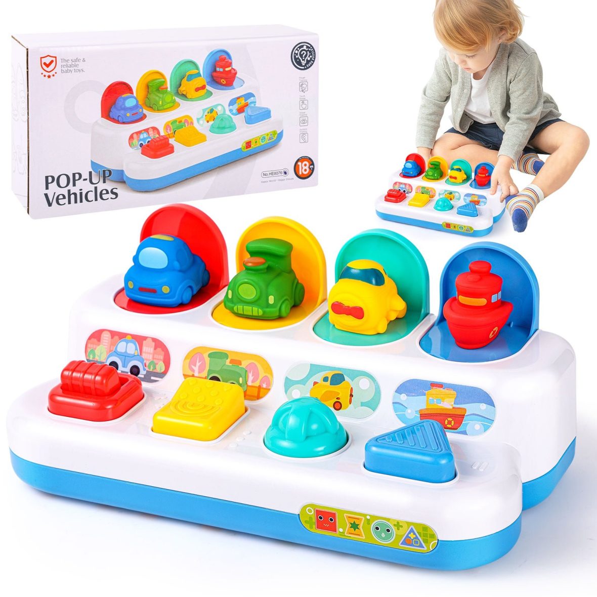 Huanger Vehicles Pop-up Peekaboo Toy