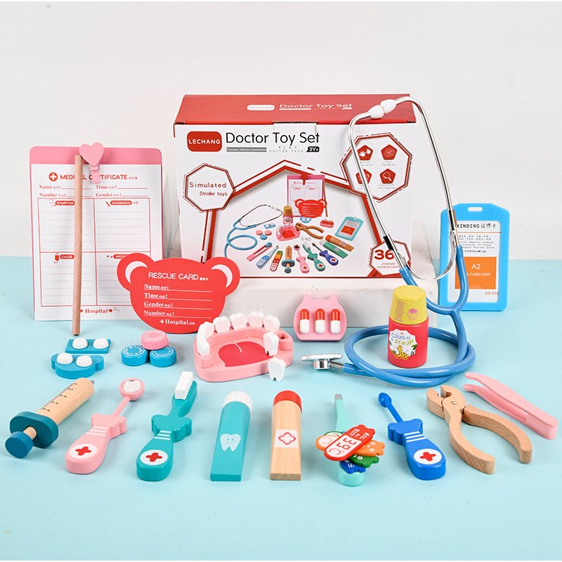 Wooden Pretend Play Doctor Set