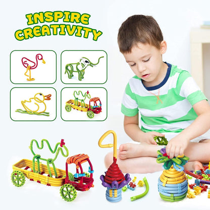 3D Art Creative Soft Twister Rods Building Stick -85 pieces