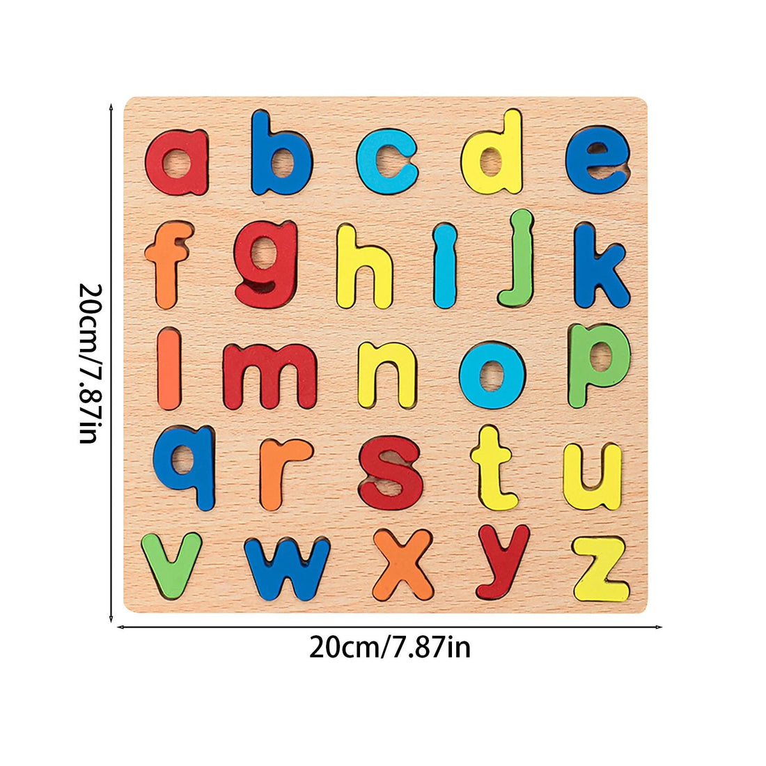 Small Letters Wooden 3D Learning Mini Puzzle Board