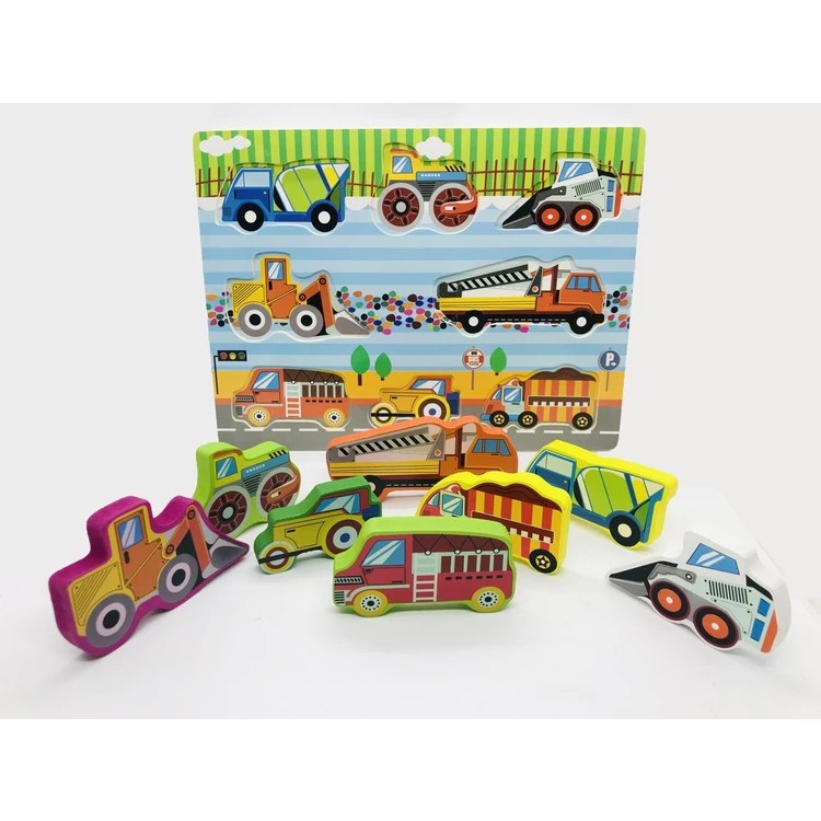 Means of Transportation Chunky Wooden Puzzle Board