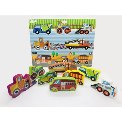 Means of Transportation Chunky Wooden Puzzle Board