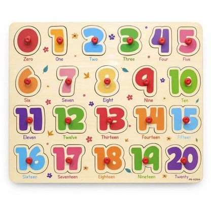 Numbers Wooden Peg Puzzle