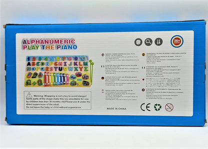 6 in 1 Wooden Alphanumeric Learning Xylophone Activity Board