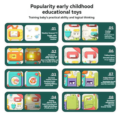 Multifunctional Early Interactive House Busy Learning Board