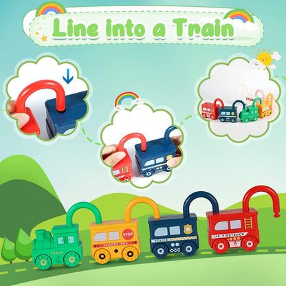Train Learning Locks (6 Pieces)