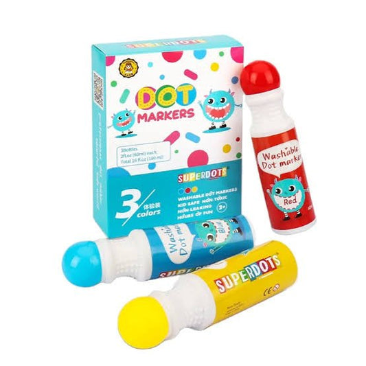 Washable Dot Markers – Set of 3