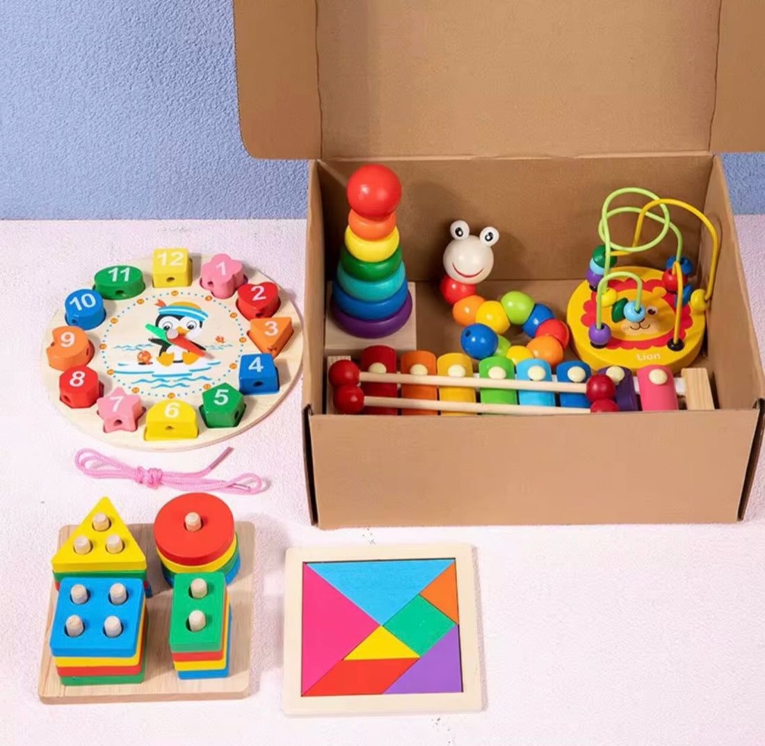 7-in-1 Wooden Montessori Learning Toy Set