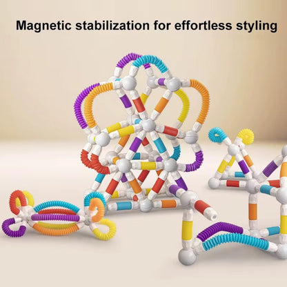Flexible Magnetic Tube Building Block Rods - 38pcs