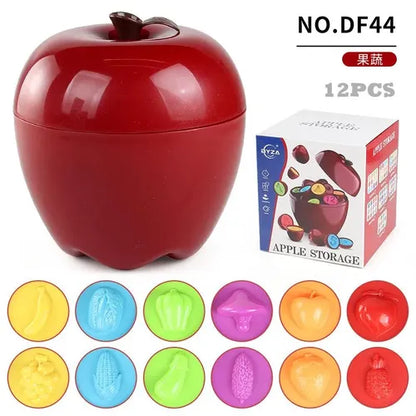 Apple Matching Toy Set Educational Sorting And Learning Game 12 Pcs