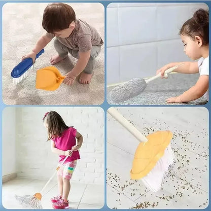 Kids Cleaning Set: Pretend Play Housekeeping Toy (8 pieces)