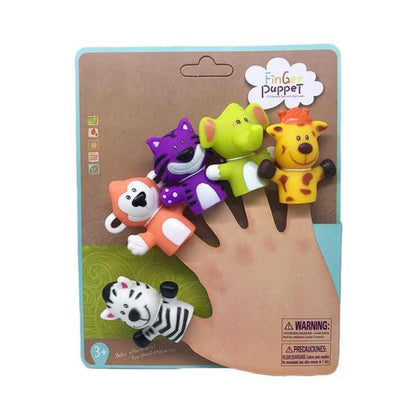Zoo Animals Silicon Finger Puppets