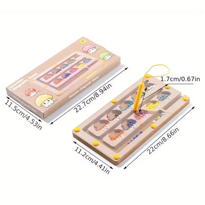 Wooden Color Sorting Magnetic Maze Board