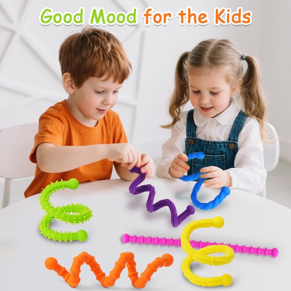 Silicone Sensory Sticks With Reversible Textures 6 Piece