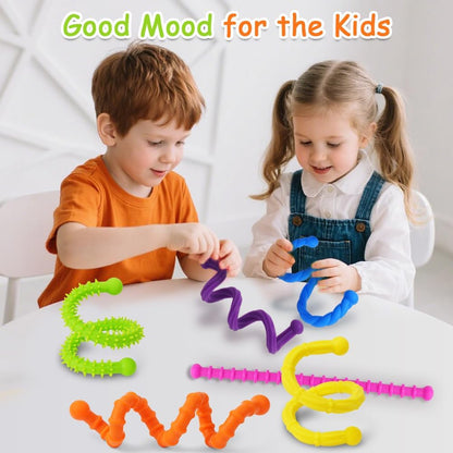 Silicone Sensory Sticks With Reversible Textures 6 Piece