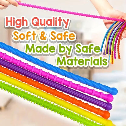 Silicone Sensory Sticks With Reversible Textures 6 Piece