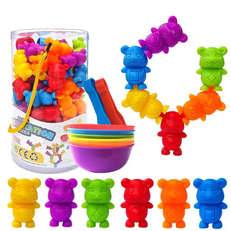 42 Piece Bear Color Classification Sorting Puzzle