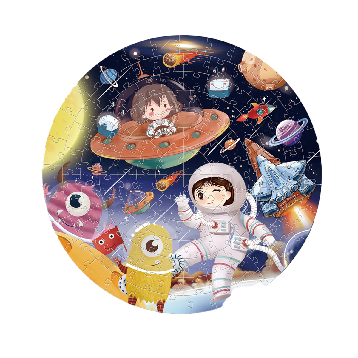 Space Travel Jigsaw Puzzle Game For Kids