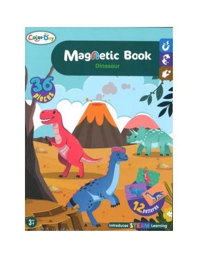 Color Day Dinosaur Magnetic Book  - 36 Pieces