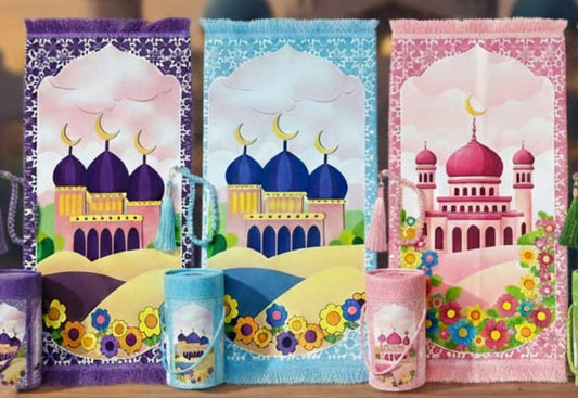 Kids Prayer Mat with Tasbeeh