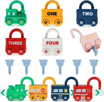 Train Learning Locks (6 Pieces)